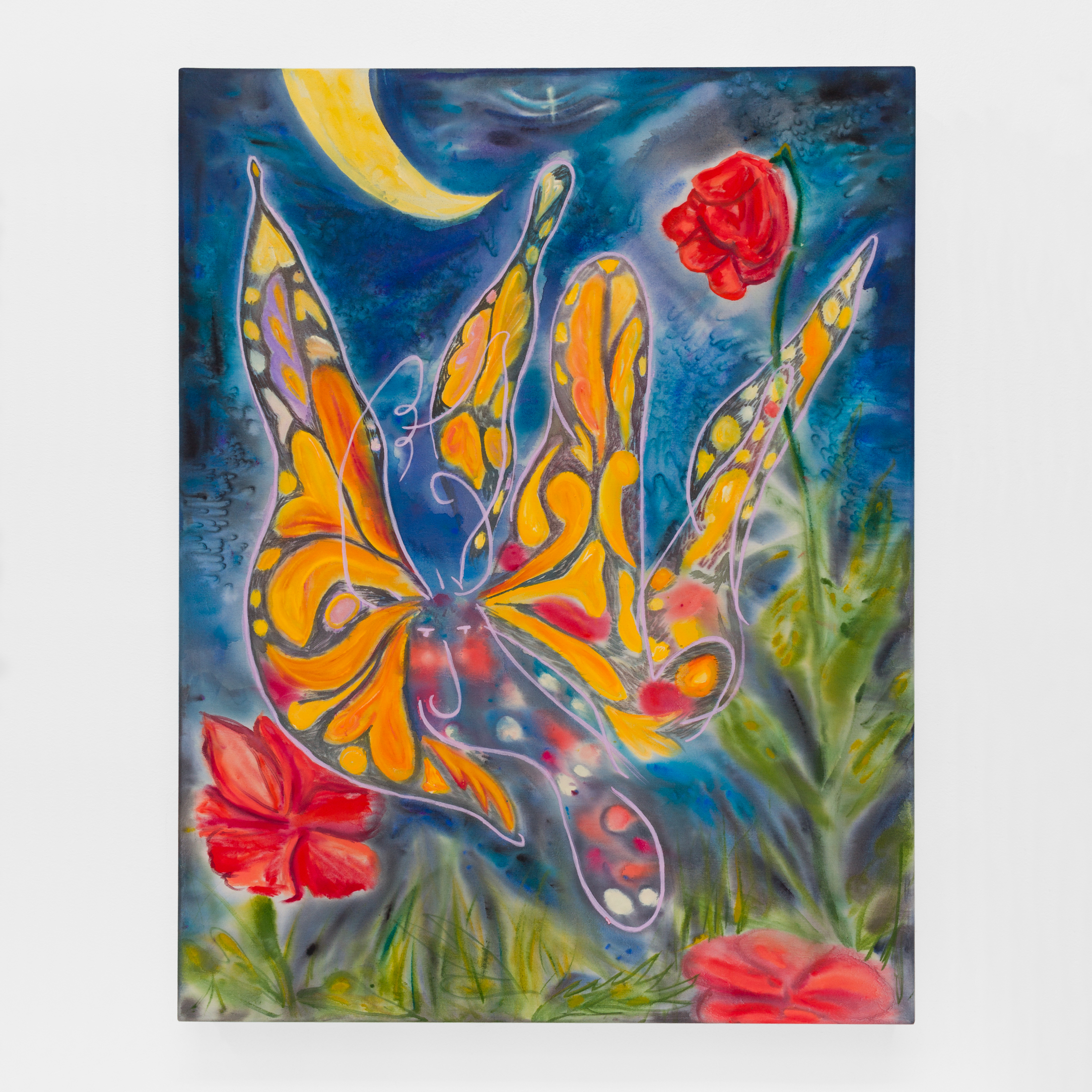 kiki dancing in the moonlight–kiki bailando con las flores y la luna
